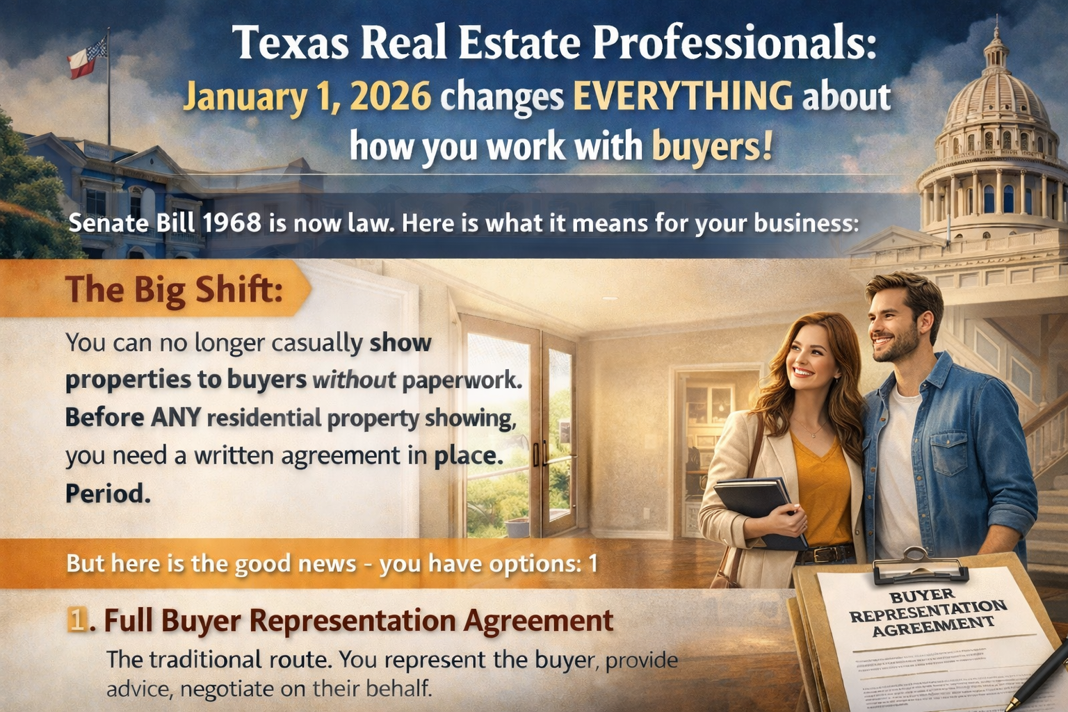 Texas SB 1968: New Written Buyer Agreement Requirements - What Brokers Must Know
